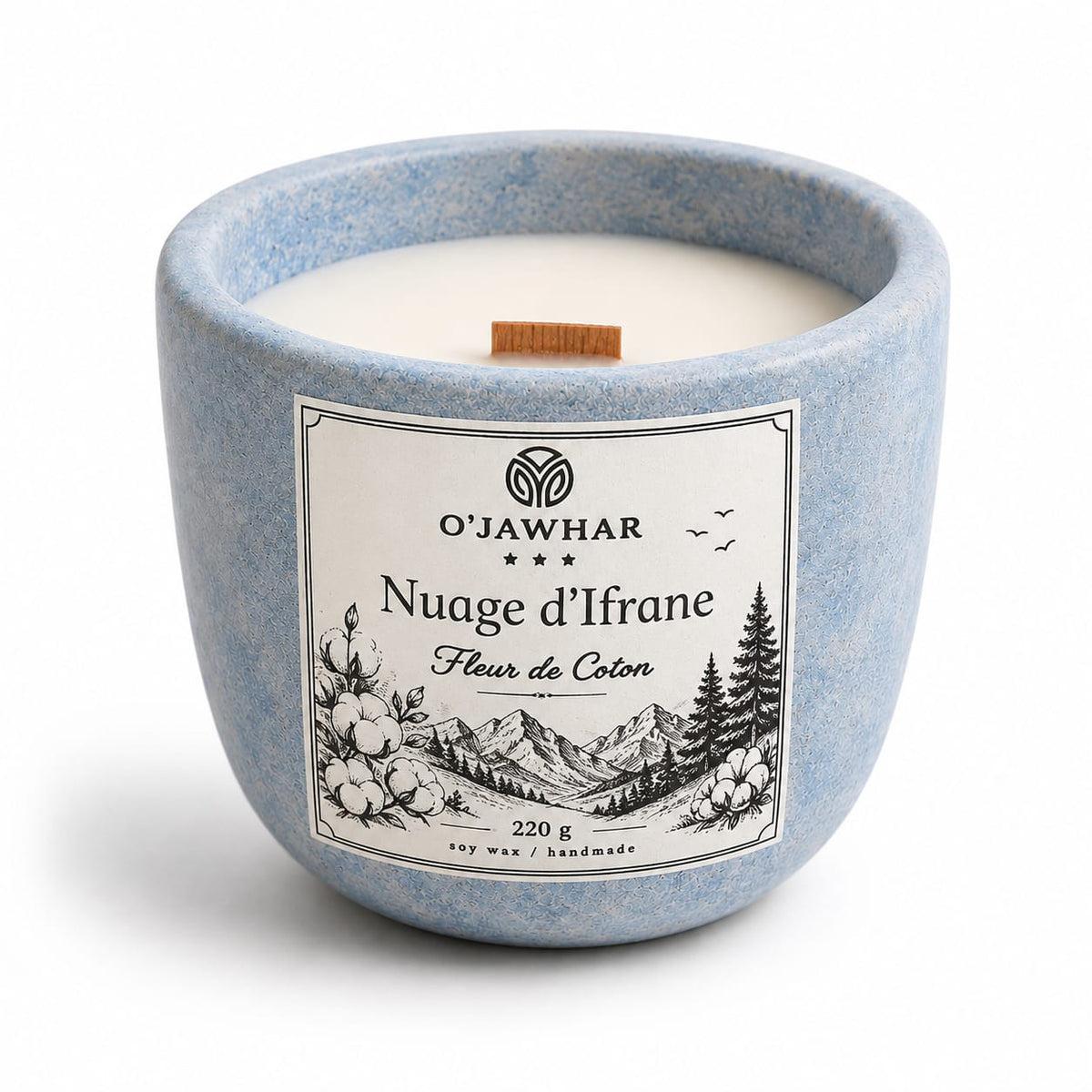 Bougie Nuage d'Ifrane — Fleur de Coton
